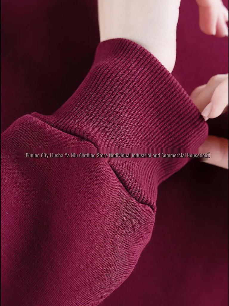 Autumn/Winter Oversize Lapel Half-Zip Slimming Hoodie - Comfy Outdoor Commuter Top