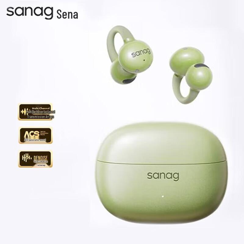 

Saina Z60S Wireless Clip-on AI Bone Conduction Sports Earbuds