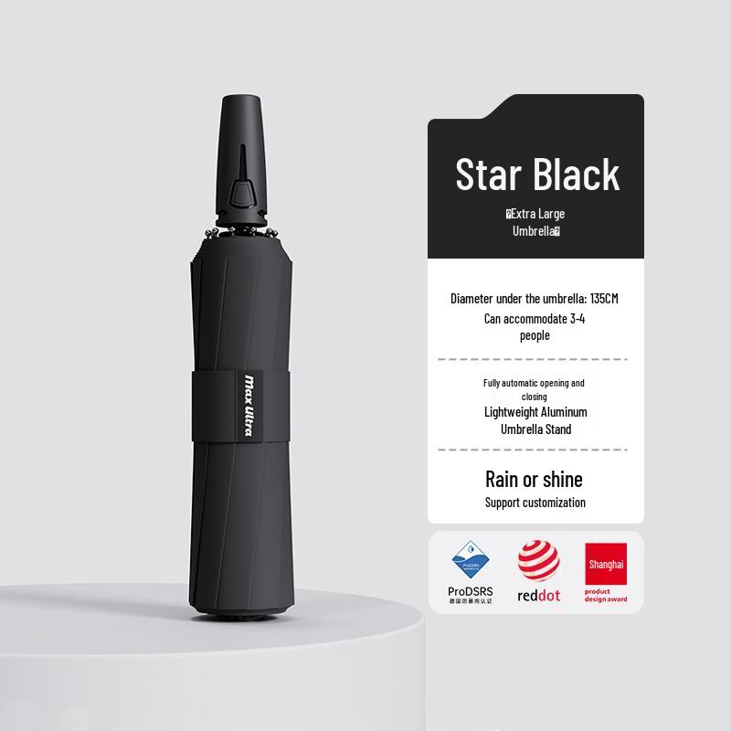 "Large Fully Automatic Folding Umbrella for Sun and Rain, High-Grade Men's Dual-Use Parasol"