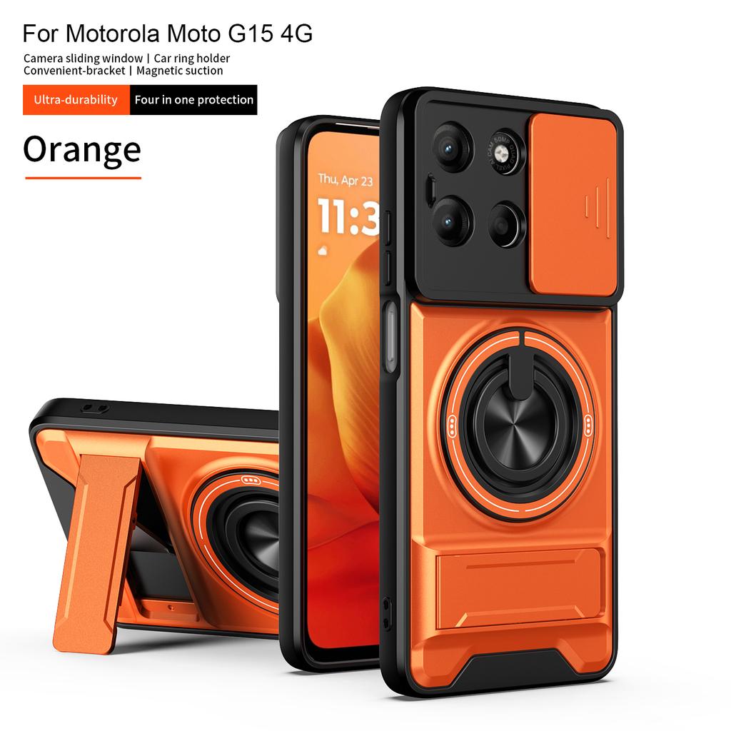 Für Motorola G15 Hülle Moto G17 Abdeckung Moto G15 Power G17Power Magsafe Magnetischer Klapphalter Militärische Panzerung Kamera Schutzhülle