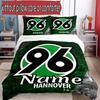 3pcs Duvet Cover Set (1*Duvet Cover + 2*Pillowcase, Without Core), Custom Name Hannover 96 Football Pattern Bedding Set, Home Bedroom Decor Gift