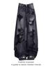 Unisex Distressed Wide-Leg High-Waist Jeans - All-Season Thin Fabric, Loose Fit, Floor-Length.