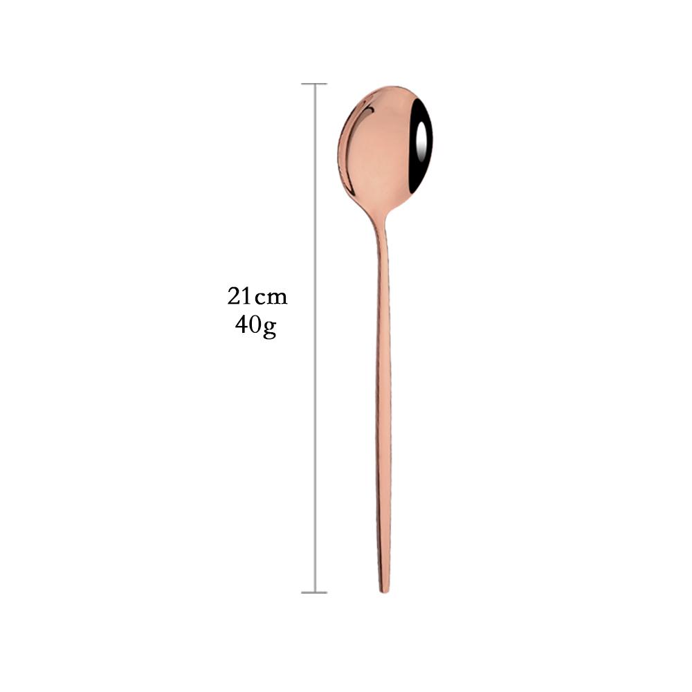 Rose Gold Mirror Cutlery Set Fruit Forks Spoons Dessert Knives Wedding Dinnerware Stainless Steel Flatware Dinner Tableware Set