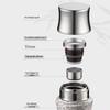 Pure Titanium Double-Layer Thermos Cup with Magnetic Suction and Bamboo Joint - Tea Steeper & Business Gift Cup