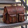 Vintage Ziegenleder Messenger Bag Umhängetasche Aktentasche Crossbody Lässige Laptoptasche