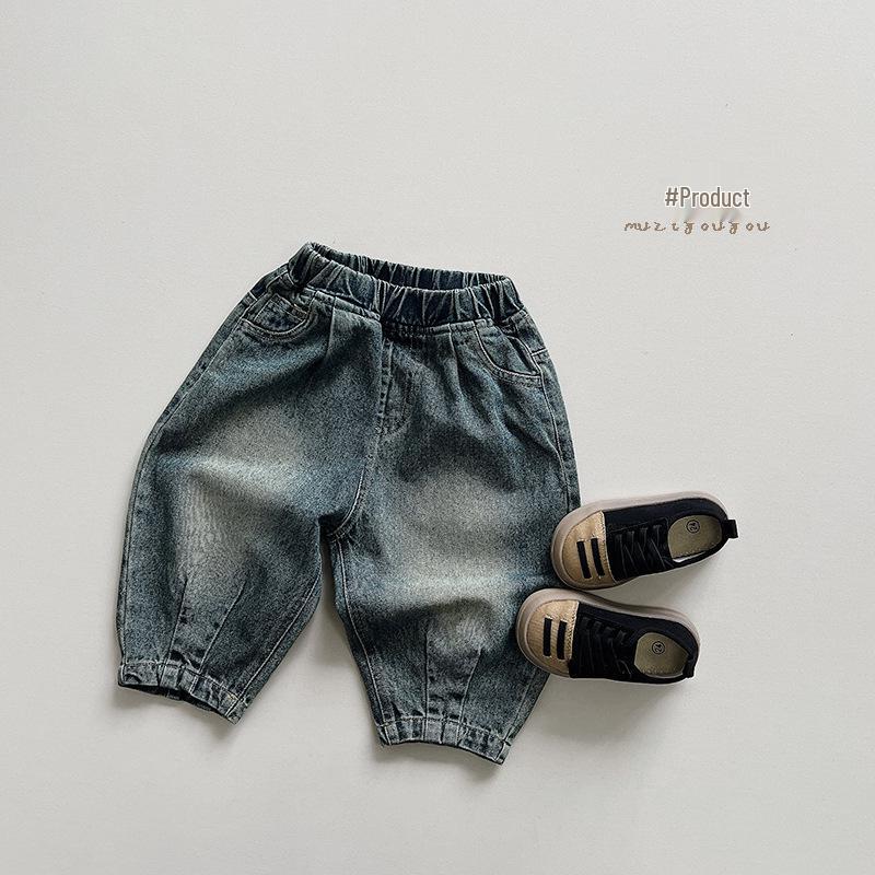 

Модные ретро джинсы широкого кроя в корейском стиле для детей 90 cm