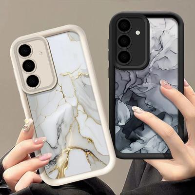 Mramorový kryt pro Samsung Galaxy S25 Edge S23 S24 S22 Ultra Plus S24 FE A55 A54 A56 A34 A35 A36 A26 A16 A14 A15 A25 Silikonový kryt