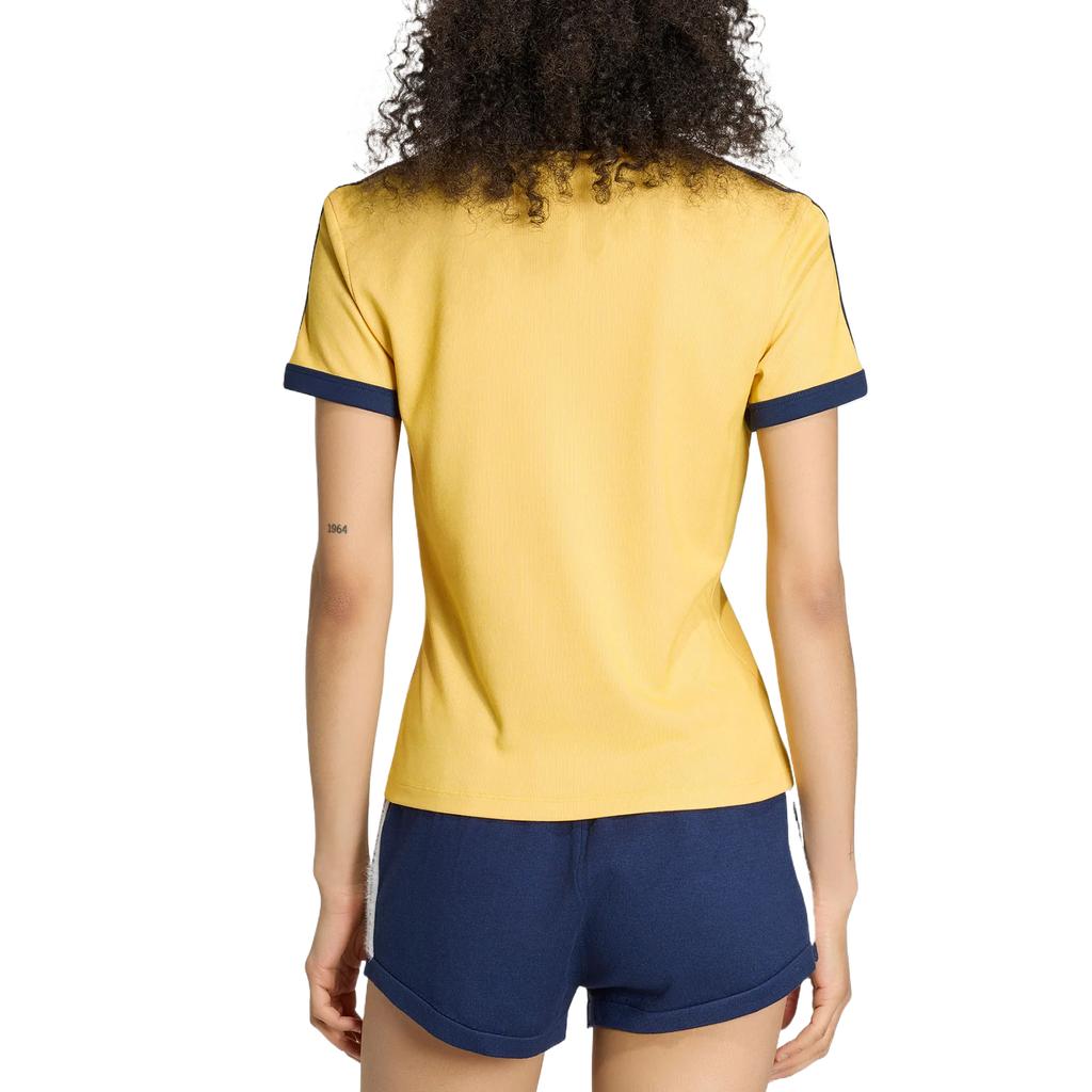 Women's Adidas Originals T Shirts Women's Sunlight Yellow Crew Neck Moderate