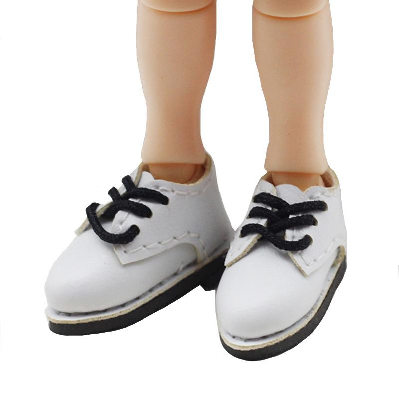Ob11 Dod 1/12 Bjd Doll Shoes Casual Hand-Made Faux Pu Leather Doll Shoes