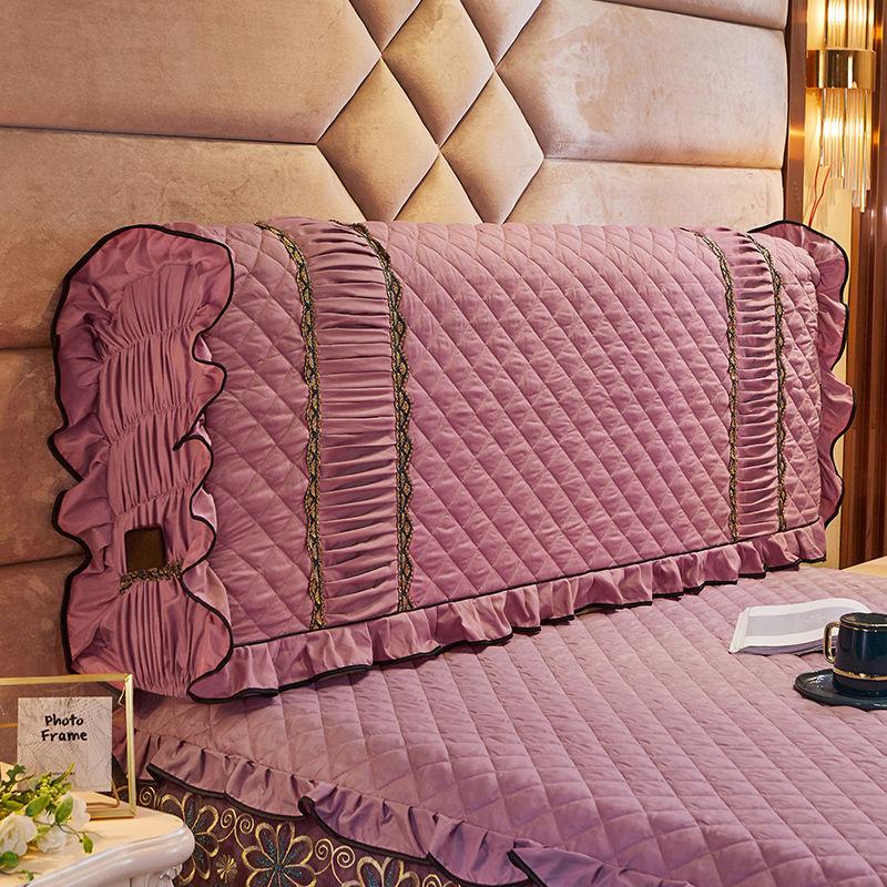 European All-inclusive Thicken Quilted Headboard Cover Soft Cotton Fabric King Queen Size Dustproof Bed Head Cover 150x70cm