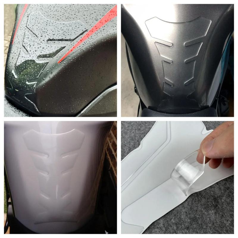 3D motorcycle accessories gas fuel transparent tank pad sticker decals motorbike protector for Yamaha Suzuki Honda KTM Kawasaki