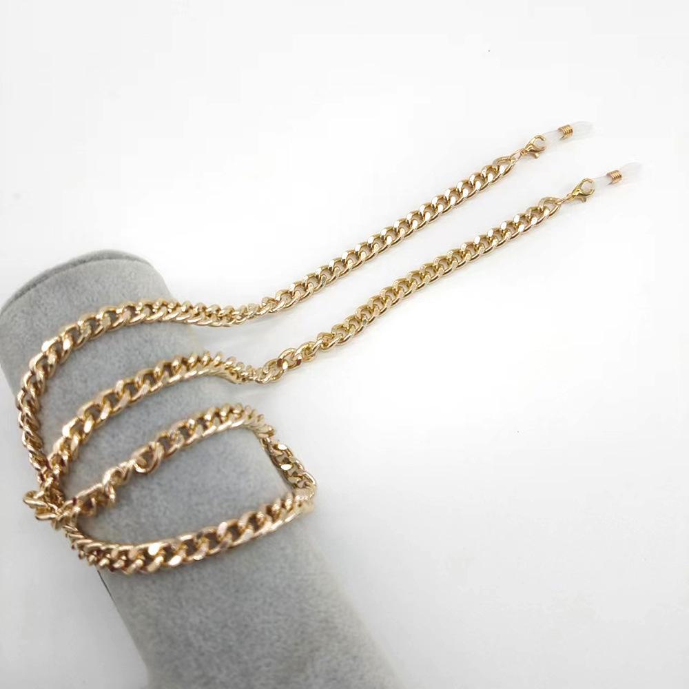 Rutschfeste Sonnenbrillenkette für Damen: Von europäischem und amerikanischem Schmuck inspiriert, Aluminiumkante, Farbbeständigkeit