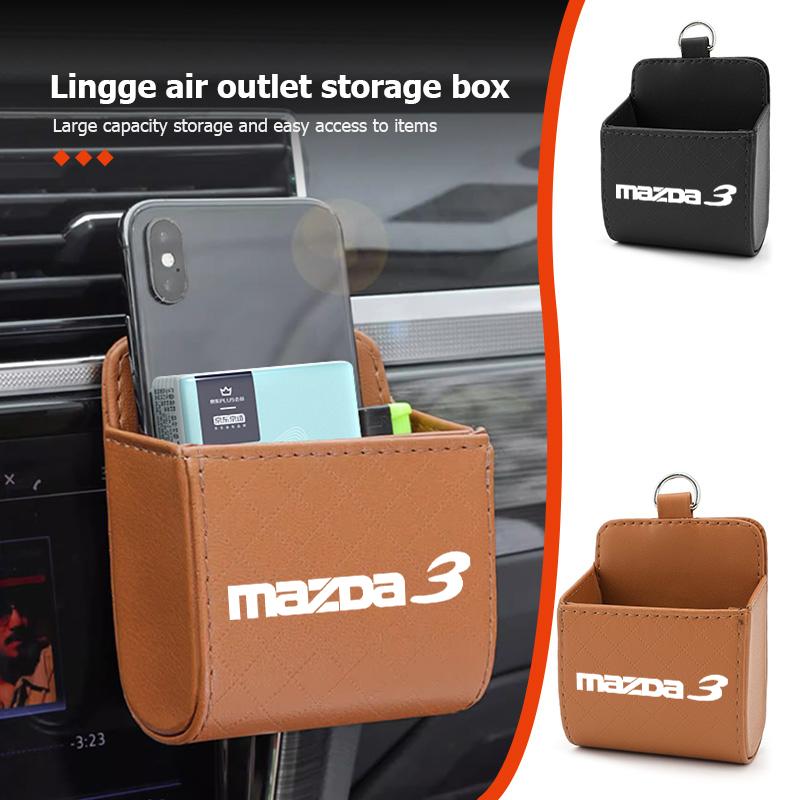 For Mazda Car Air Outlet Storage Box Phone Lipstick Lighter Organizer CX-3 CX-4 CX 5 CX-7 CX-8 CX-9 Demio Axela Atenza