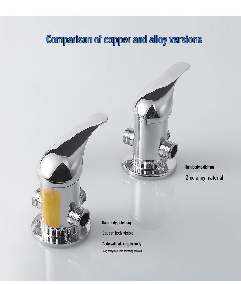 Nástěnná sprchová baterie s horkou/studenou baterií a sprchovou hlavicí