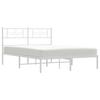VidaXL Metal Bed Frame with White Headboard 120x190 Cm 355313