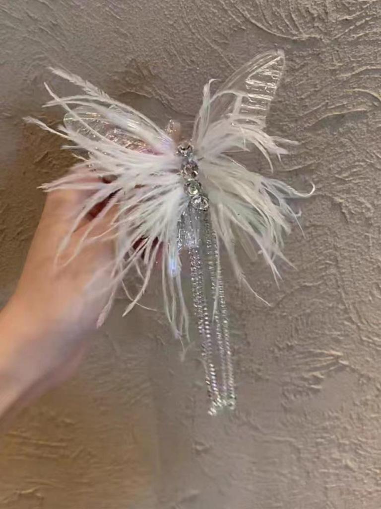 2023 Children's 3D Butterfly & Mermaid Princess Hair Clips - Feather Hairpins & Baby Headwear Accessories