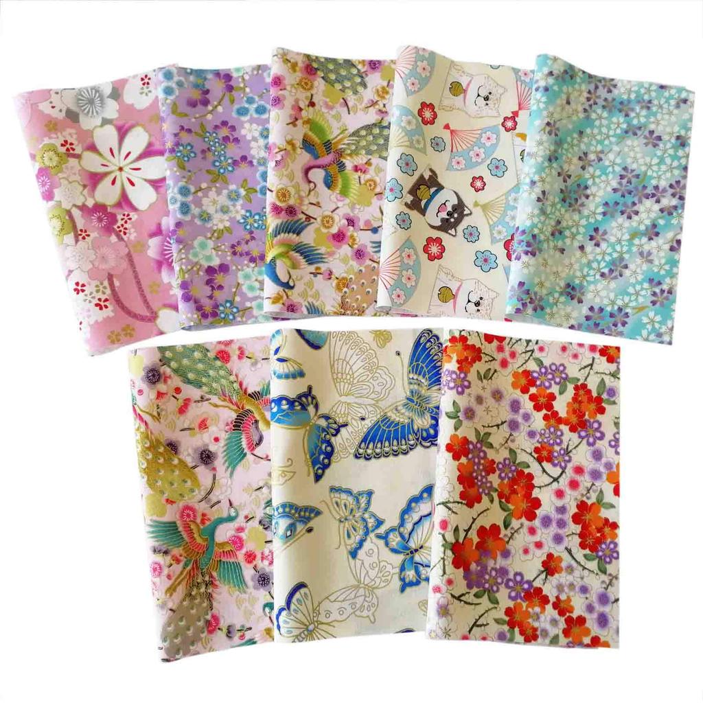 DONLAONE Kimono Scrap Japanese 25 x 20 35 Pieces Set, Pattern, cm,