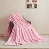Coral Fleece Velvet Blanket Solid Double Sided Jacquard Geometric Pattern Thickened Blanket Bedspread Plaid Blankets