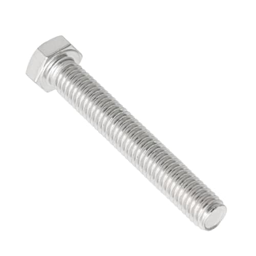Ohamtes 10-Piece Set of 304 Stainless Steel M6 X 45mm Hex Head Bolts and Screws, Strength Grade A2-70 (Grade 5.8), Fully Threaded, Plain Finish