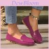 Stylish 2024 Spring Summer Round Toe Flat Slip-on Womens Loafers With Metal Buckle