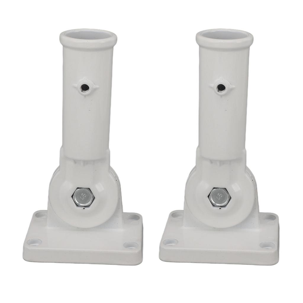 2Pcs Adjustable Flag Pole Holder Aluminium Alloy Metal Wall Mount 180 Degree Multi Position Bracket for Outside House