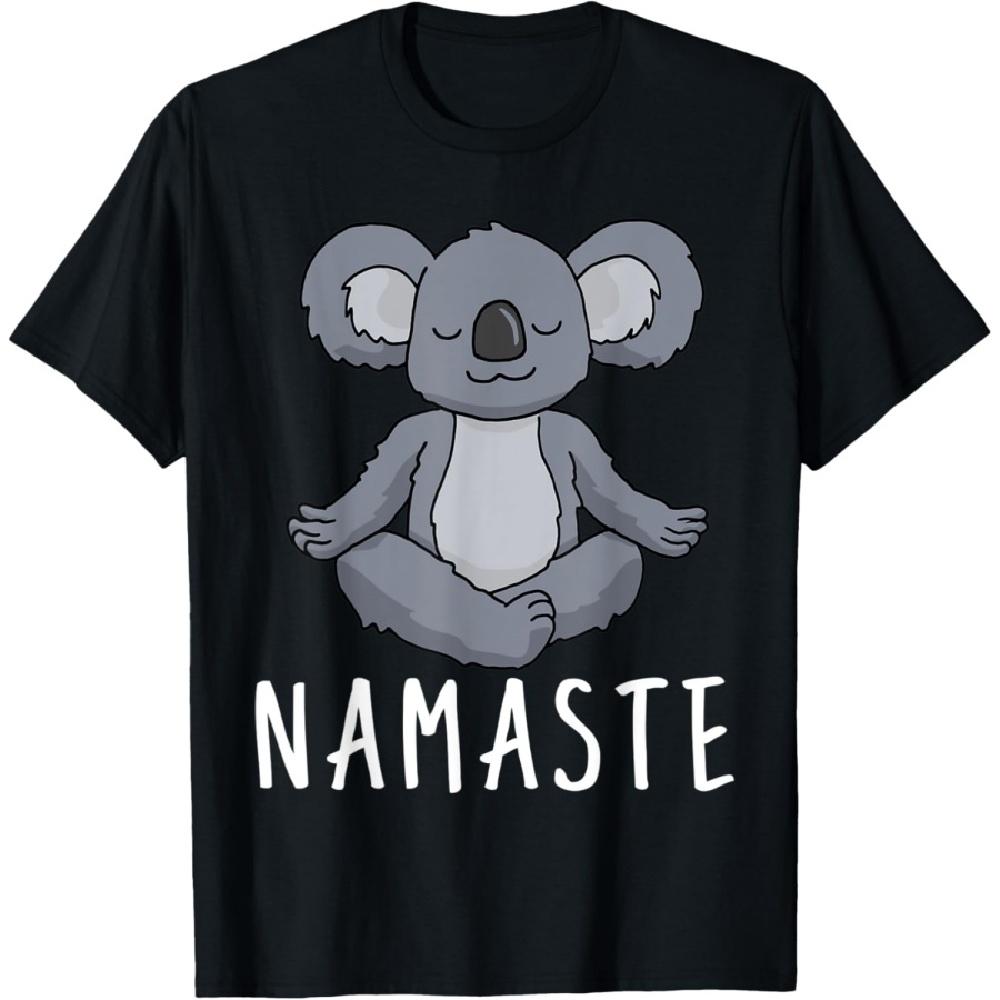 

Koala Yoga T-Shirt Funny Meditation Shirt With Cute Drawing XXXXXL чёрный