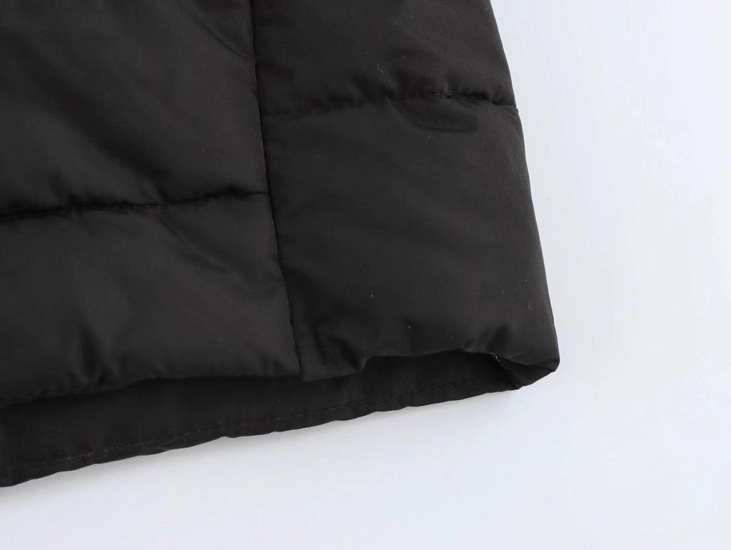 2024 Women's Fashion: European & American Style Stand-Up Collar Zipper Cotton Jacket