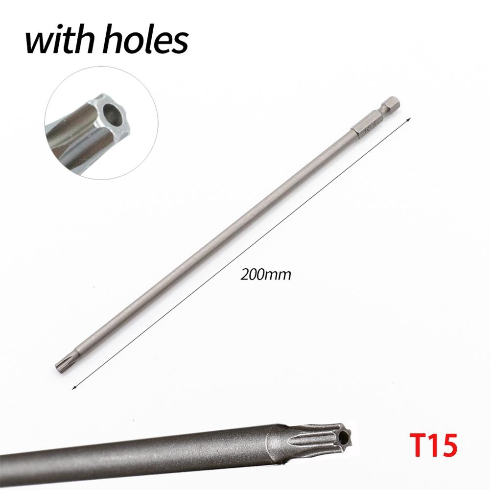 Torx Screwdriver Bits Torx 1Pcs 7.78In Grey Hex Shank
