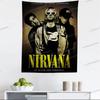 Nirvana Rock Band Tapestry Print Home Decor for Living Room Bedroom Dorm Hot Sale Fabric Multi Size Wall Art Sci Fi Style Room
