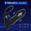 3 in 1 Anal Vibrator Thrusting Prostate Stimulator Massager Delay Ejaculation Penis Ring Anal Butt Plug Sex Toys for Men