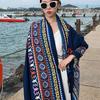 Shawl Travel Ethnic Style Cotton Linen Sun Protection Beach Cape Desert Sun Protection Cape Sun Protection Scarf Silk