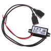 DC-Konverter 12 V auf 5 V 3 A, doppelter 2-USB-Anschluss zum automatischen Leistungsregler, Spannungsabsenkung 15 W, 3 A, insgesamt 50 mV (MAX) 20M-Bandbreite