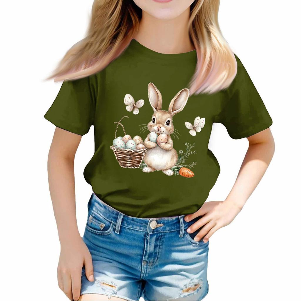 Toddler Girl Boy T-Shirts Kids Top Boys And Girls Printed Short Sleeved T-shirt