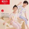 Hongdou Kids' Summer Pure Cotton Short-Sleeve Pajama Set