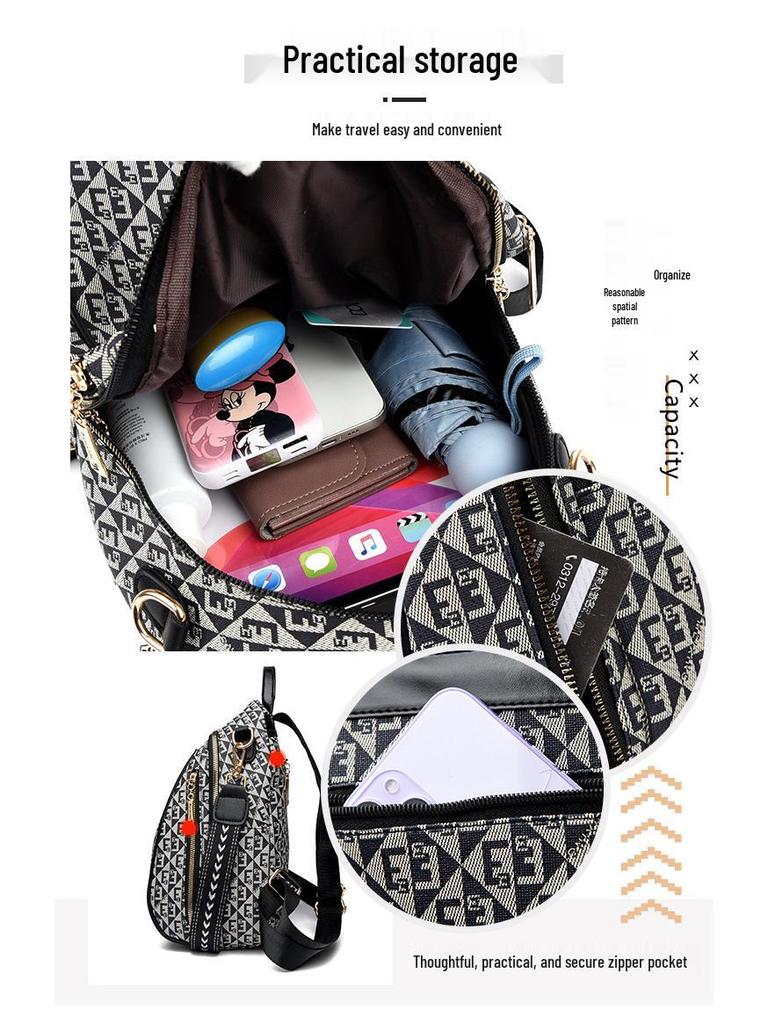Ultra-Soft Leather Women's Double Shoulder Bag & Backpack - 2024 Fashion Style, Large Capacity, Perfect for Travel & Casual Use