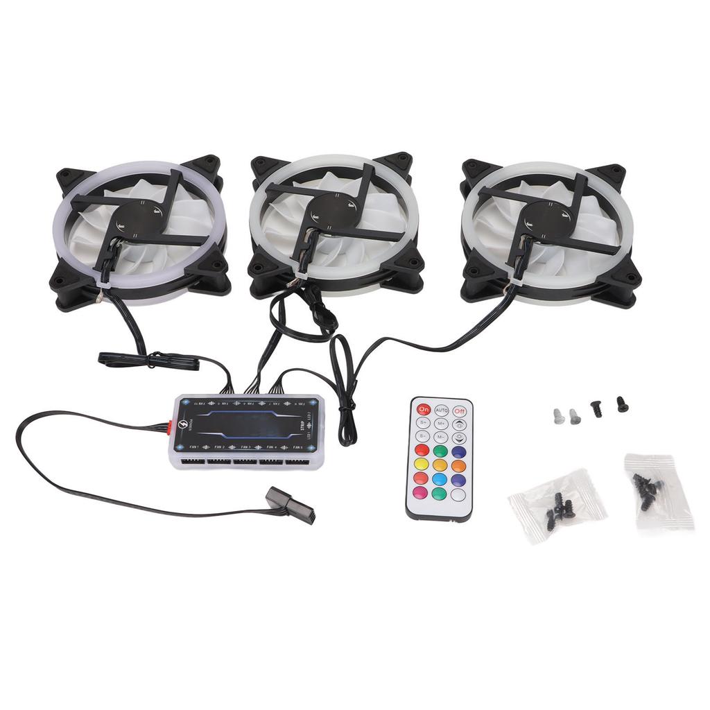 CPU Fan 11 Blades RGB Colorful Enhanced Frame Design Shockproof Silent Strong Heat Dissipation Cooling Fan DC 12V