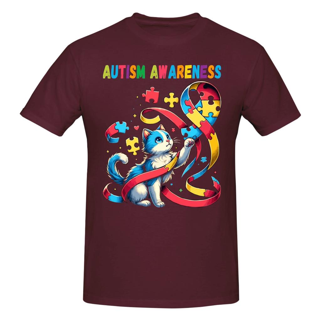 Piece Autism Support Funny Graphic  Cotton TShirt Autism Awareness Day Tees Tops For Unisex