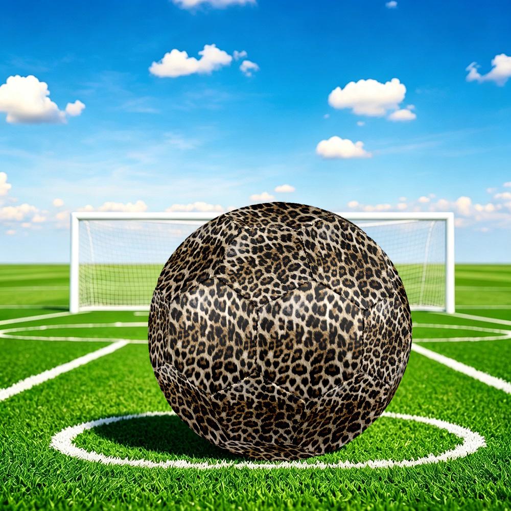 1 pz Stampa Leopardo Texture Taglia 5 Pallone da Calcio Professionale Partita Allenamento Calcio Sportivo Indoor & Outdoor Pallone Leggero Resistente m6536