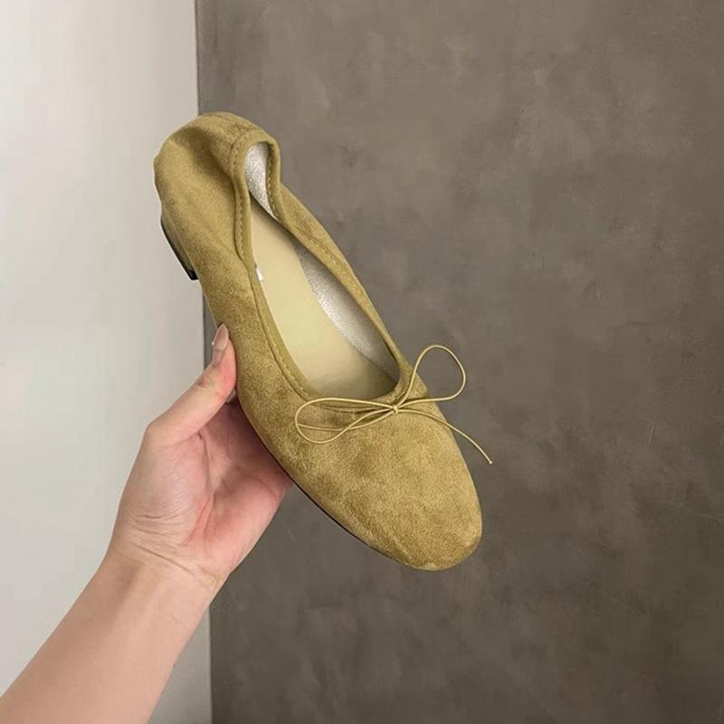 Fashion SUOJIALUN 2025 Spring Candy Color Women Flat Shoes Fashion Round Toe Shallow Slip On Ballet Shoes Square Low Heel Boat Shoes