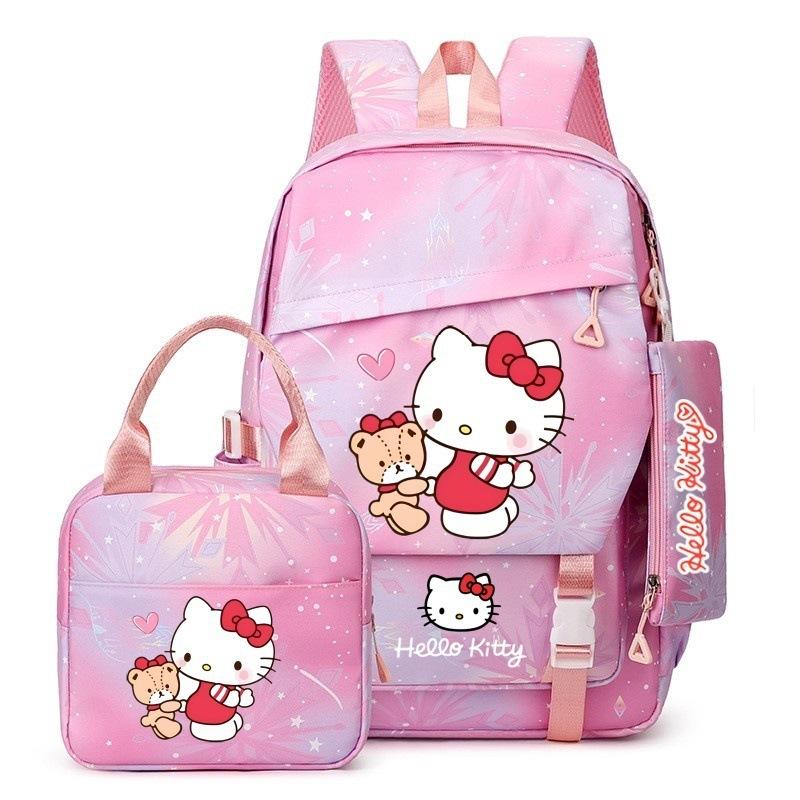 3-teiliges Schulrucksack-Set für Schüler Große Kapazität Oxford-Stoff Schultasche mit Schultergurt und Federmäppchen