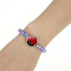 Ladybug Bear Paw Print Beaded Bracelet with Polka Dot Time Gem