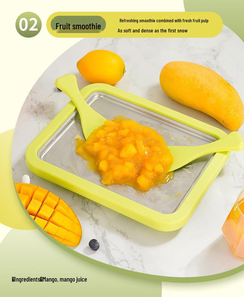 Homemade Ice Cream Roll Maker: No Plug Needed, Stainless Steel, Perfect for Kids and Adults