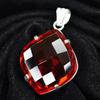 Topacio Rojo Natural 96 Quilates Corte Fantasía Certificado Colgante de Plata de Ley 925 Piedra Preciosa