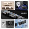 Track Socket Power Rail: Grey/White/Black Aluminum Power Strip with Anti-Shock for Kitchen/Wine Cabinet