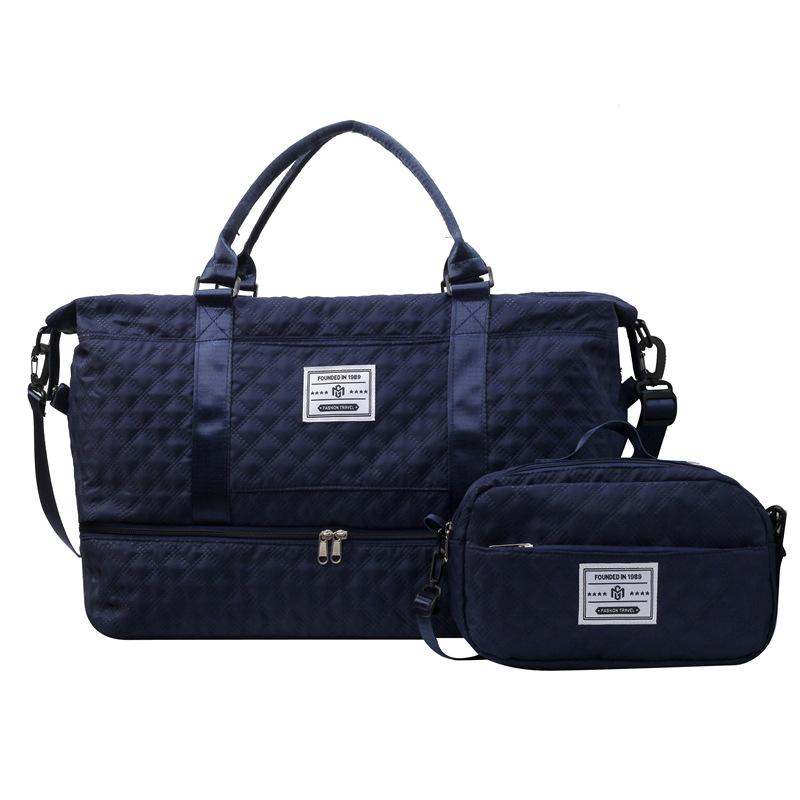 Modna Torba Sportowa na Krótką Podróż, Rhombus, Separacja na Mokre i Suche, Torba na Jogę i Fitness, Duża Pojemność, Torba na Buty Cango, Torba Podróżna