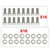 SBF HEADER BOLTS STAINLESS STEEL KIT SMALL BLOCK Replacement for FORD 260 289 302 351W 351C 5.0L