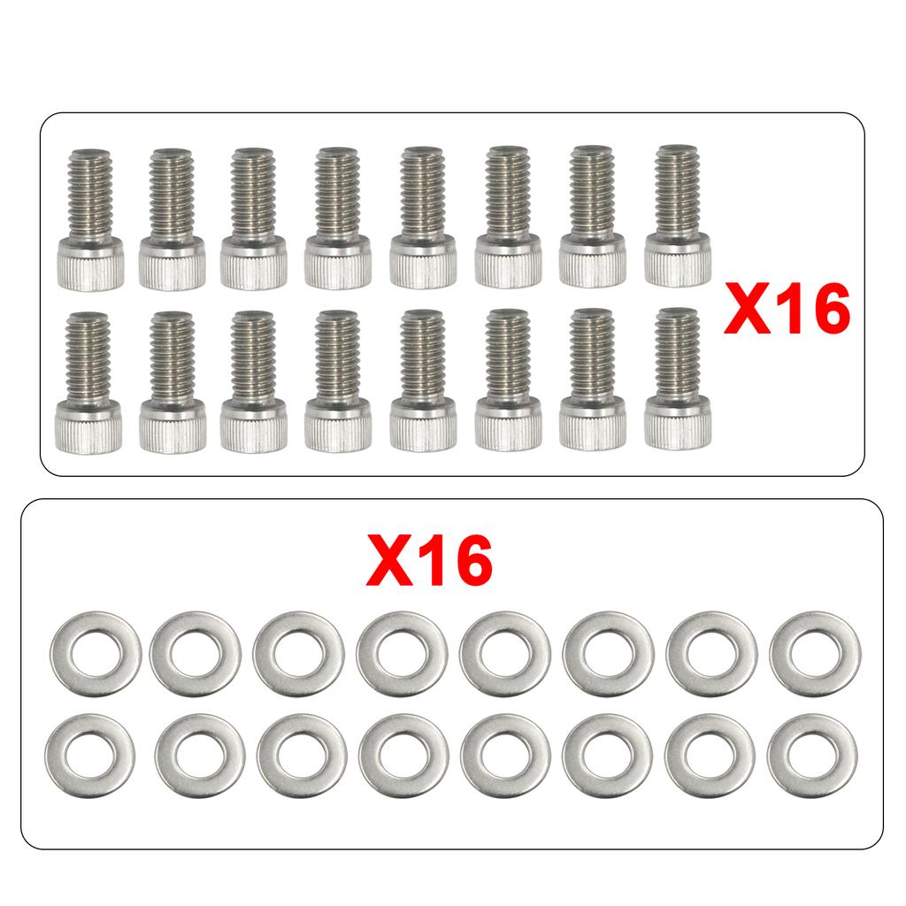 SBF HEADER BOLTS STAINLESS STEEL KIT SMALL BLOCK Replacement for FORD 260 289 302 351W 351C 5.0L