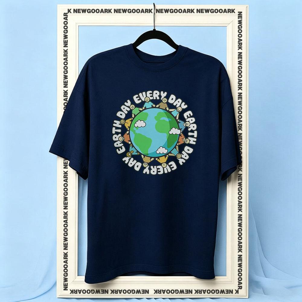 Earth Day Shirt for Teachers Earth Day Every Day tshirt woman man Casual cotton printed t shirts Adult Oneck outdoors tee S