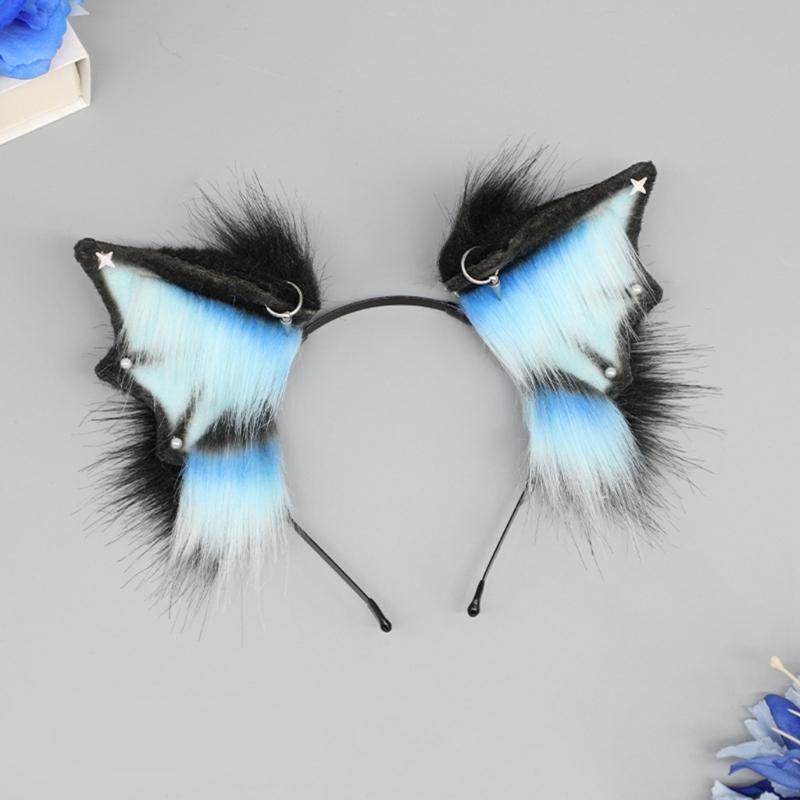 Anime Headband Bendable Devil Bat Ear Hairhoop Girl Halloween Dress Up Hairband  Costume Masquerades Headwear