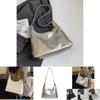 Stylish Silver Minimalist Large Capacity Tote Bag For Casual Everyday Use